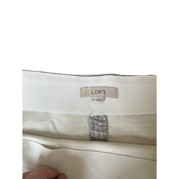 The Loft Heather Gray Stretchy Pencil Skirt MD with Ziper Accents - Picture 5 of 6